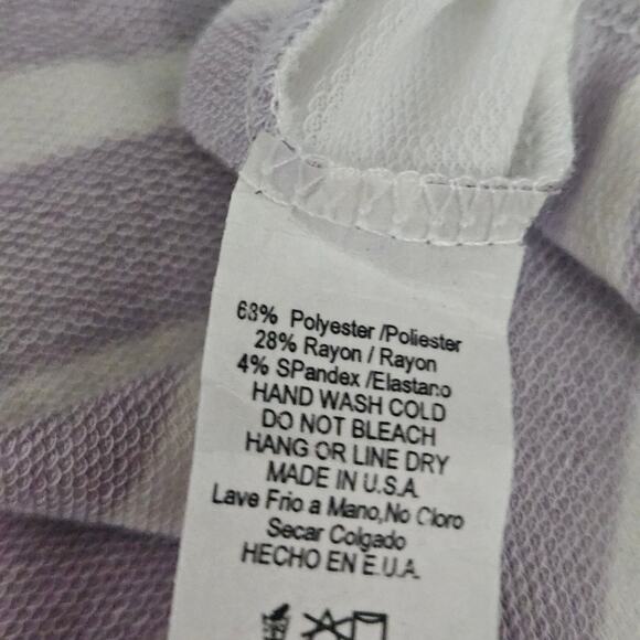 Purple and White Long Sleeve Lightweight Sweatshirt Size Small - Picture 4 of 4